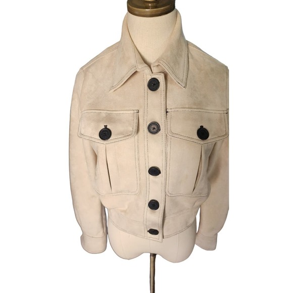NWT Marc New York Cream Button Up Coat Size X - Picture 5 of 9